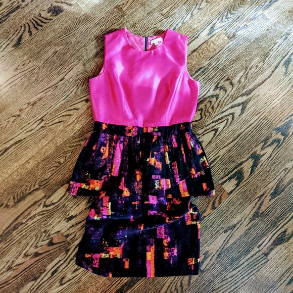 Shoshanna Peplum Dress 4 Like New